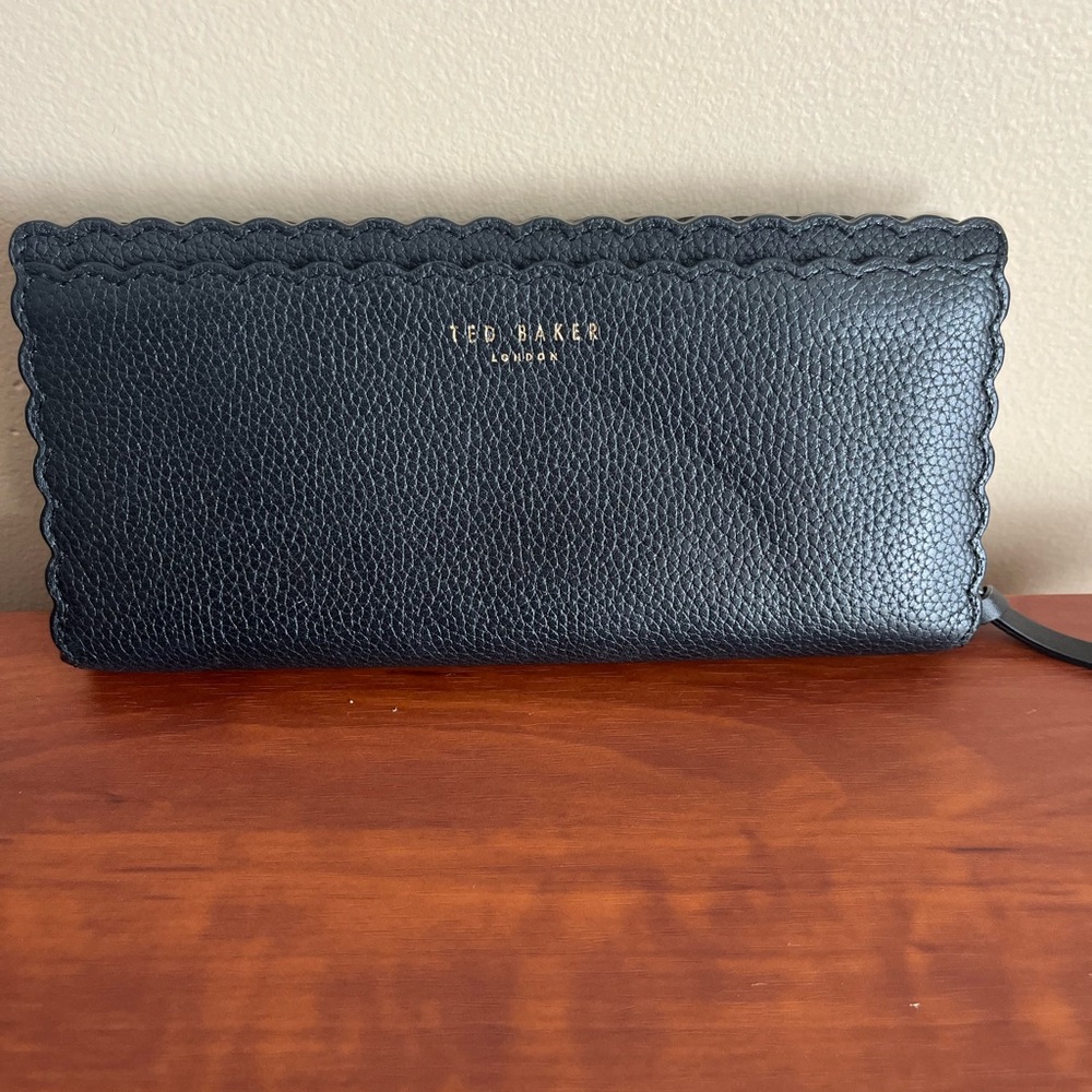 Ted Baker Black Scalloped Wallet
